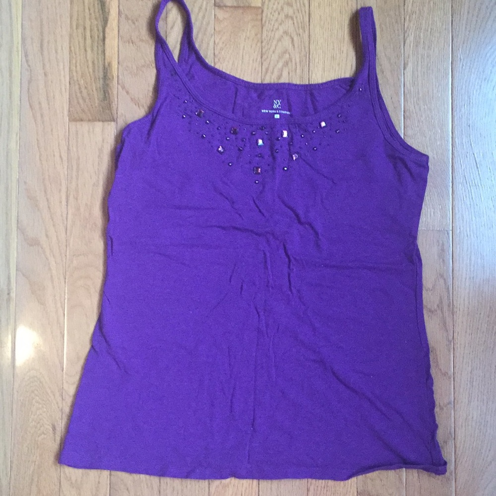NY&CO jeweled cami, med